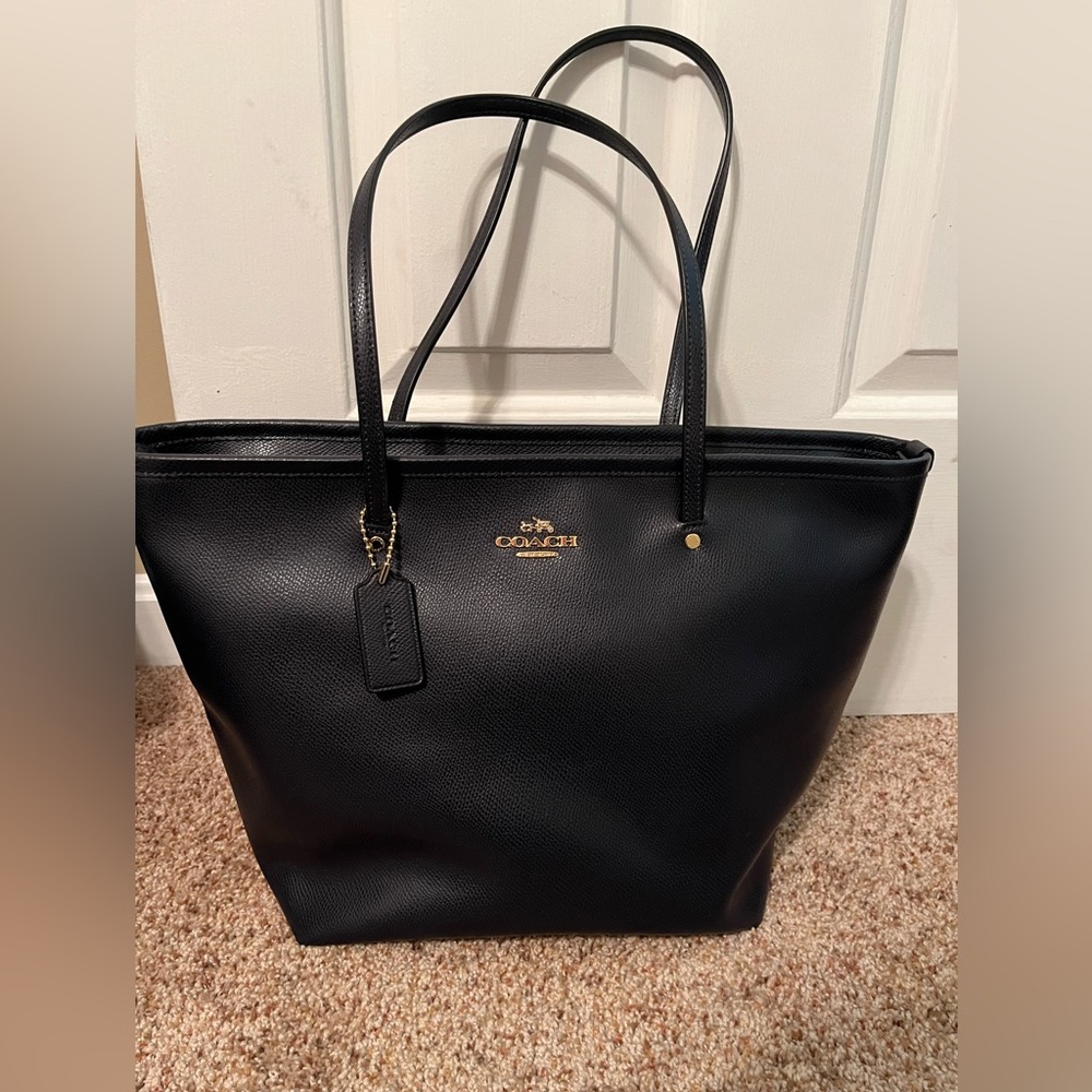 Midnight Blue Coach Tote